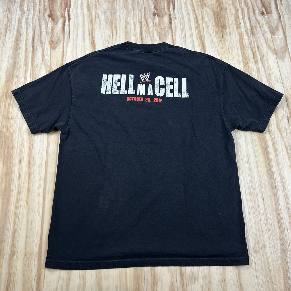 WWE Hell In A Cell Crew Member T Shirt Black XL Short Sleeve Wrestling FLAW